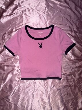 PLAYBOY by Pacsun Pink Baby Tee Top